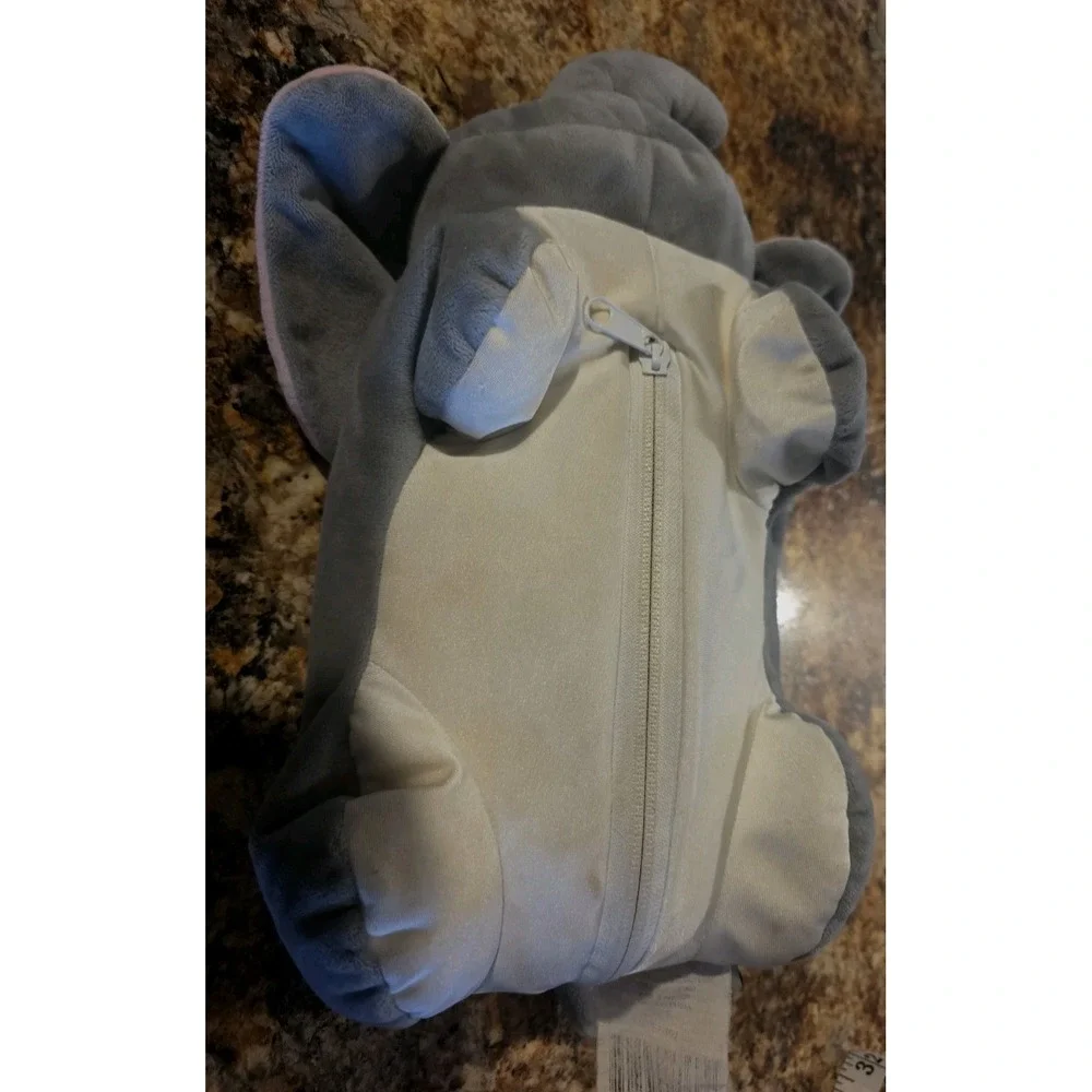 Necknapperz Elephant Grey. 12 Inches. Excellent. Zipper.